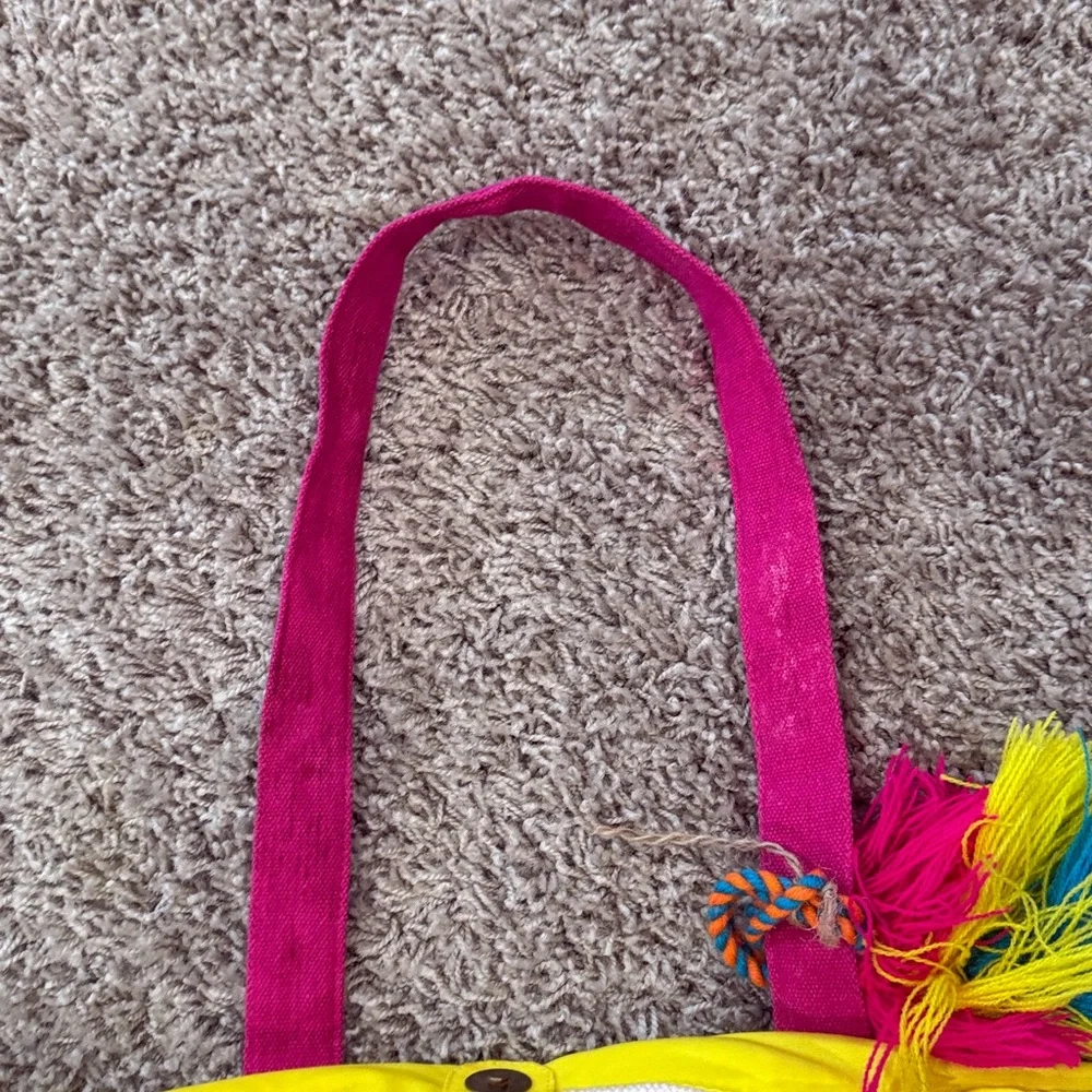 Katydid Heart ROCK Tote Bag Festival Maximalist Embroidered Shoulder Purse